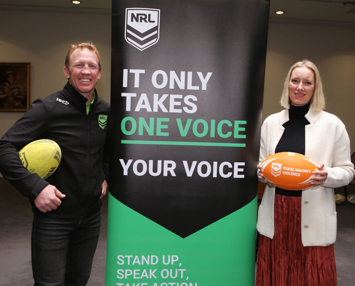 NRL Ambassador Alan Tongue with Council’s Equity Project Manager Maryna Bilousova at this week’s workshop which involved Council staff focusing on equity and respect.