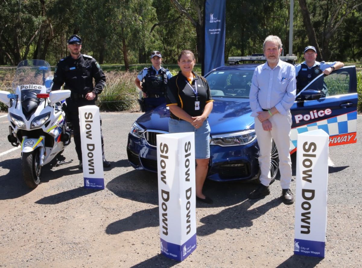 Council officers and three police officers