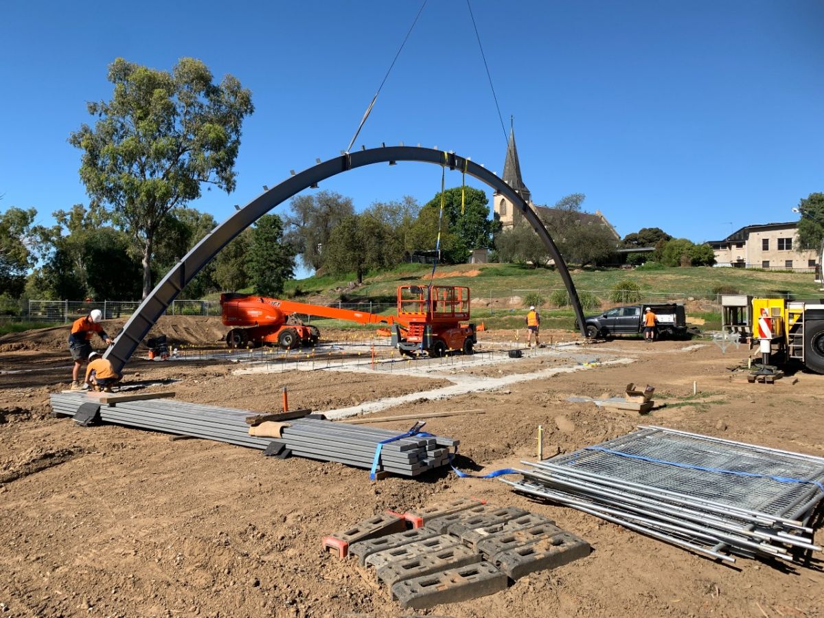 steel stage construction