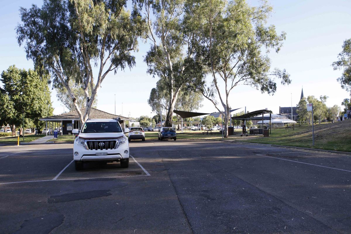 playground and carpark behind Visitor Information Centre