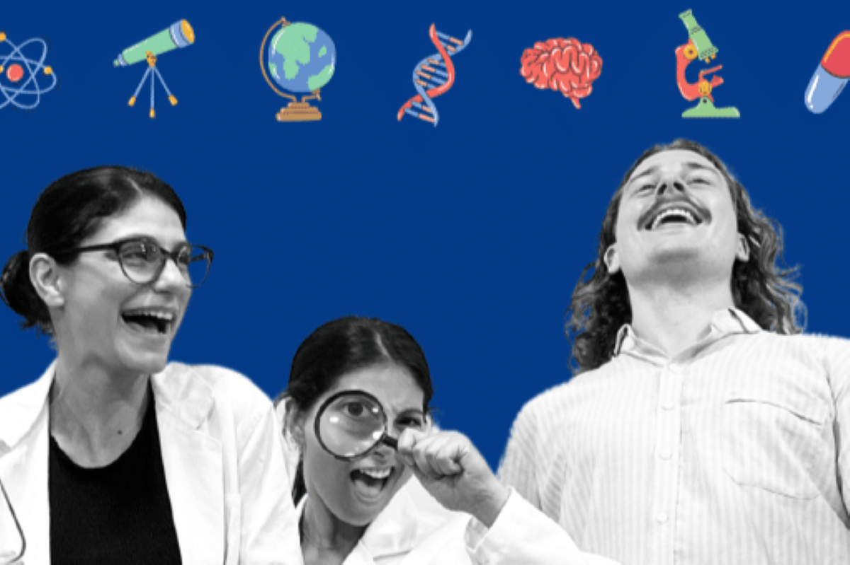 Graphic/photo showing Future Science Talks: Comedy Edition! publicity tile