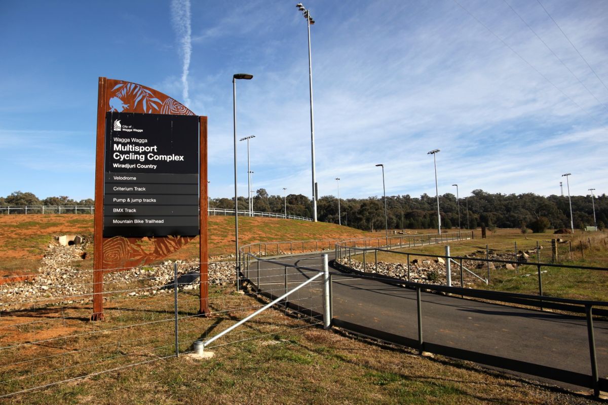 Wagga Wagga Multisport Cycling Complex sign