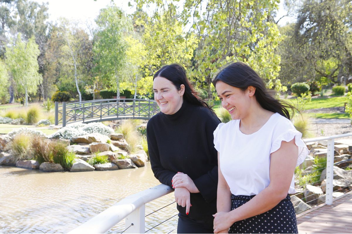 Head on down to the Botanic Gardens this Saturday and enjoy the sun and flowers in full bloom. There will be lots to entertain the whole family. Pictured: Events Officer Emma Corbett and Destination & Events Coordinator Kimberly Parker. 
