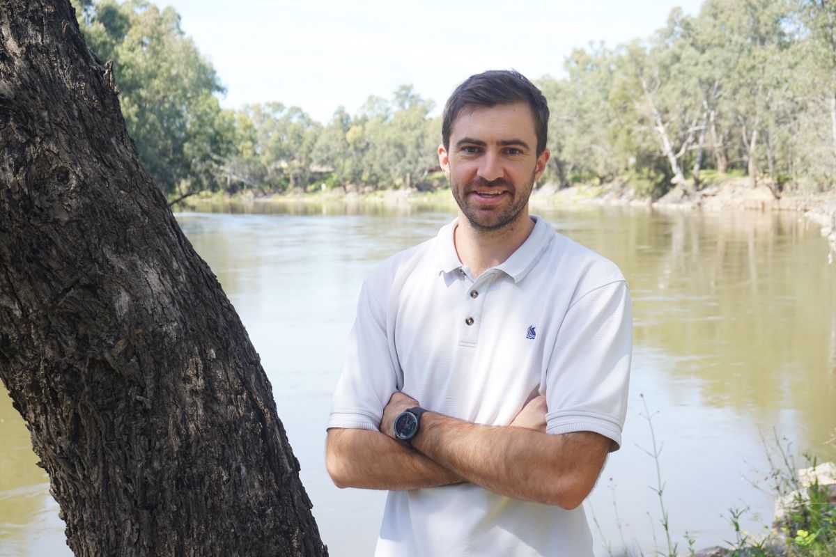 Wagga Wagga City Council’s Recreation Coordinator Joshua Walsh standing by the Murrumbidgee River.