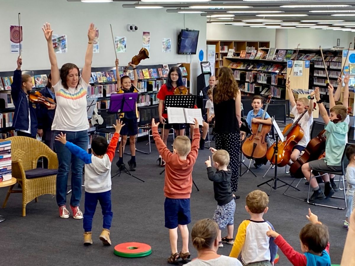 Children in library