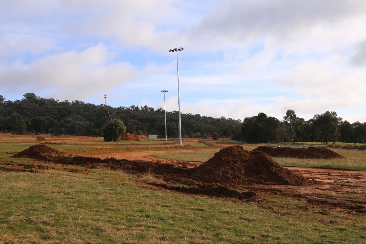 bike track construction site