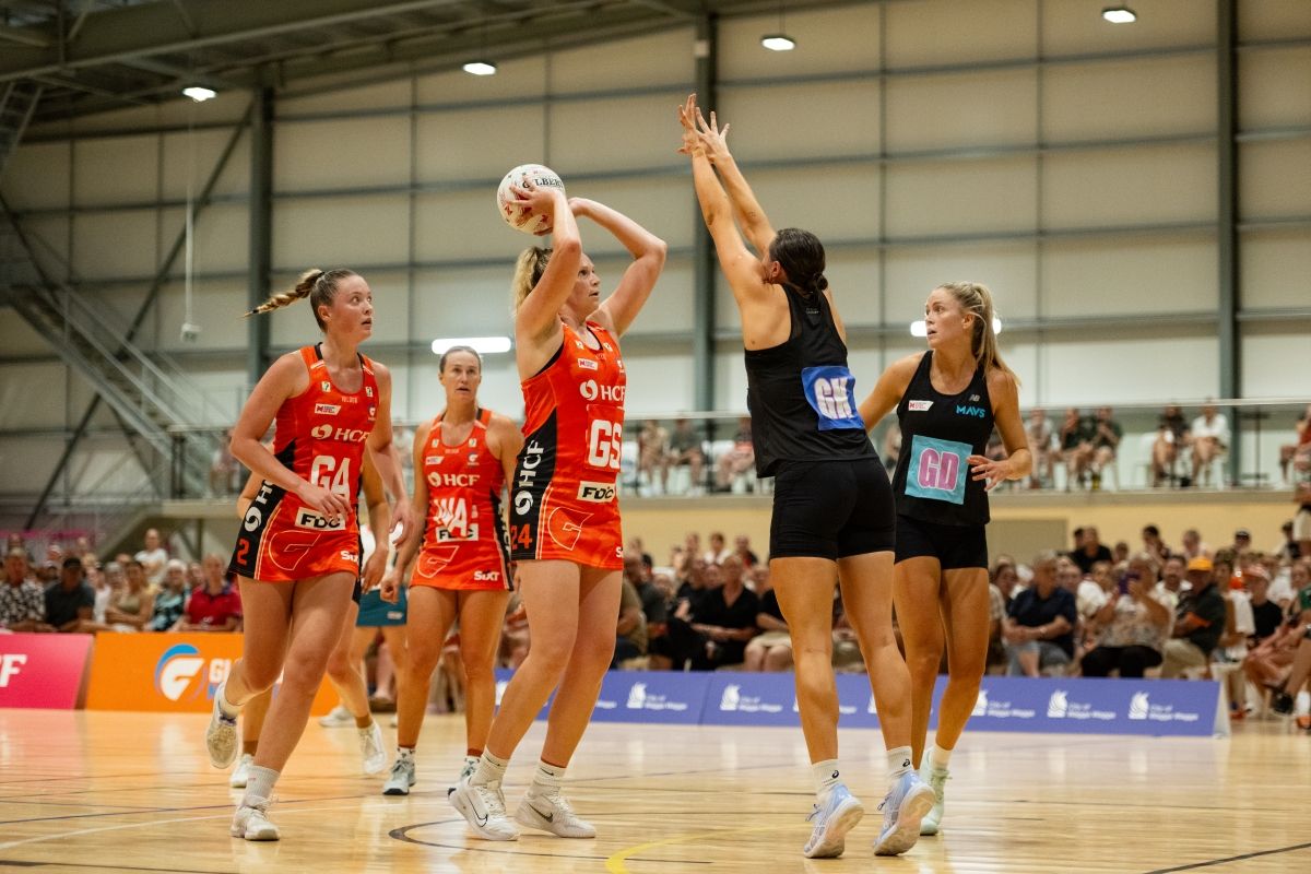 Women playing netball.