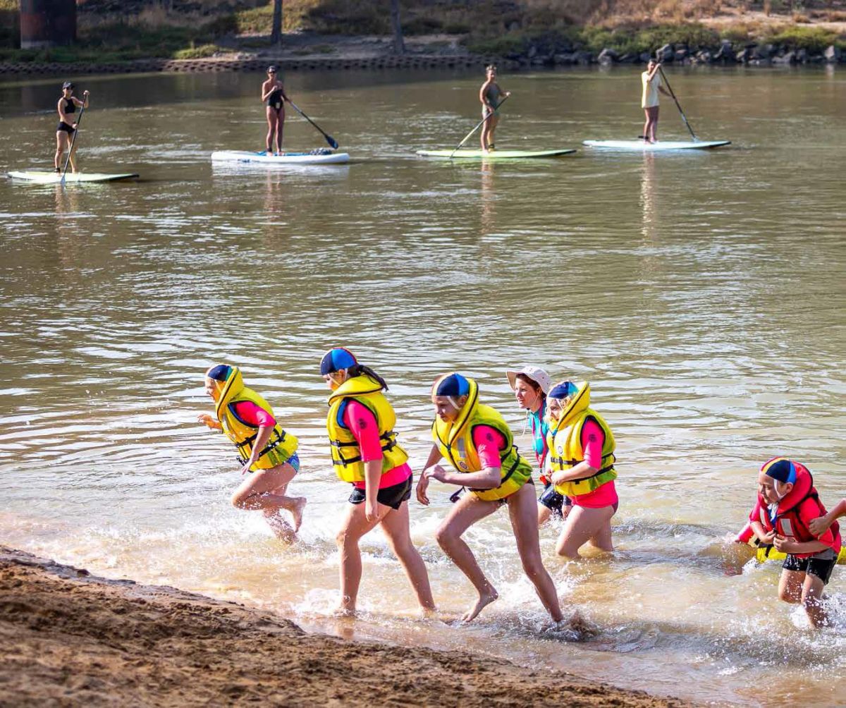 Young lifesavers in water