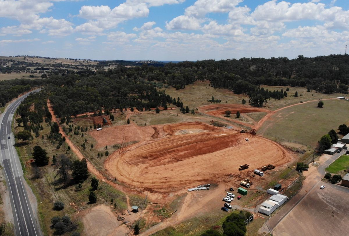 aerial pic at Pomingalarna works