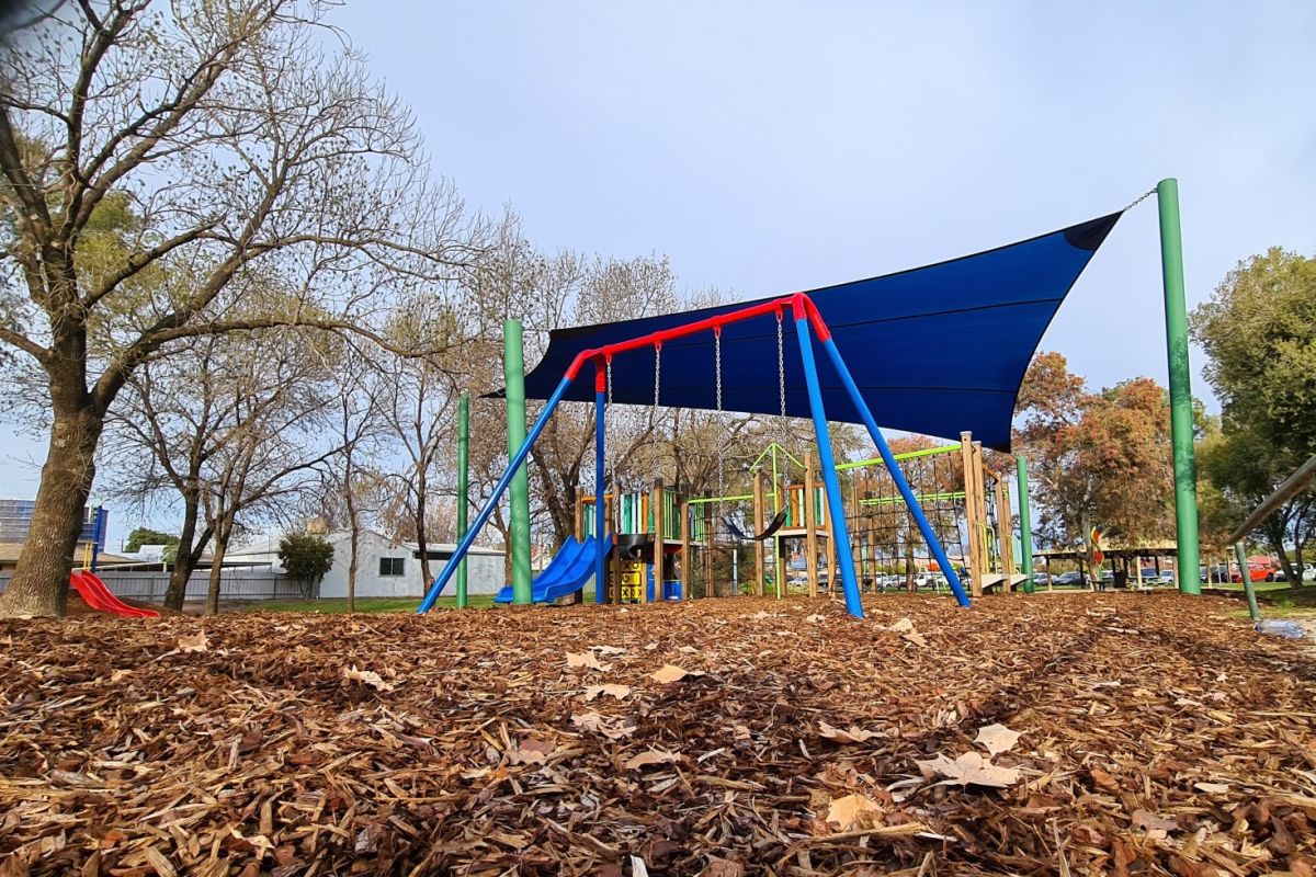 Playground with shade sail