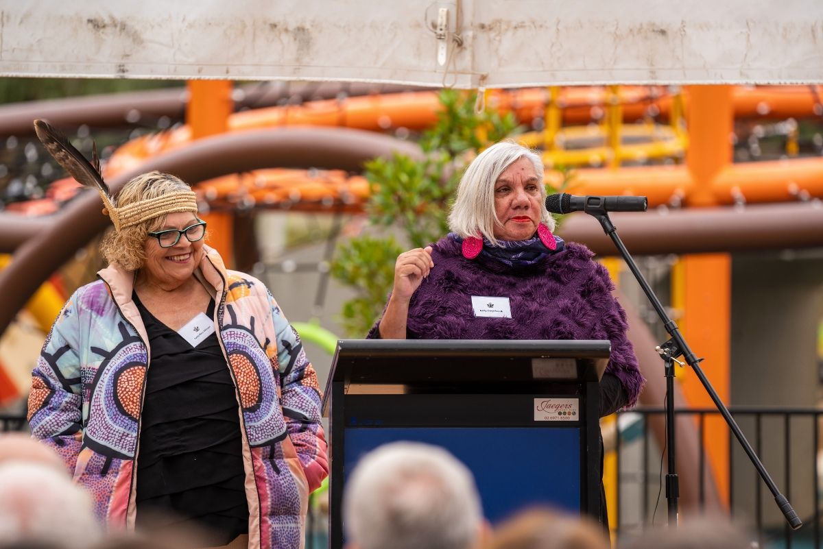 Wiradjuri Elders Aunty Cheryl Penrith and Aunty Mary Atkinson 