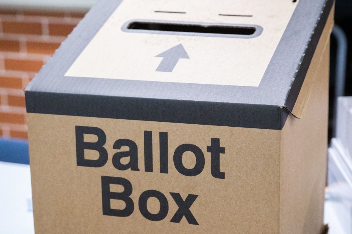 Photograph of NSW election ballot box