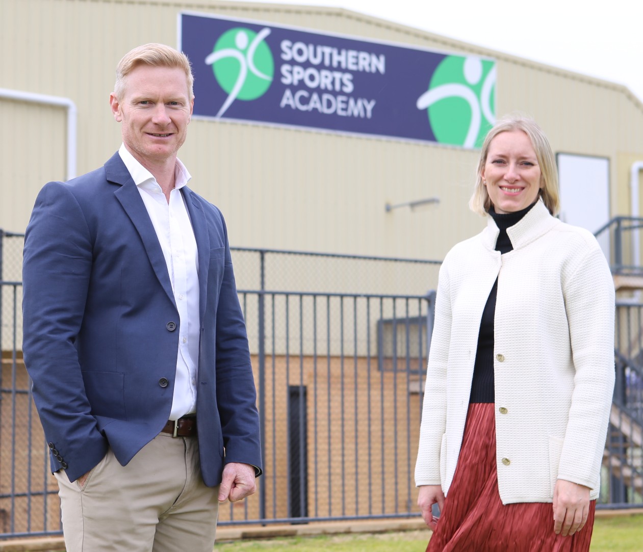 Mark Calverley and Maryna Bilousova at Southern Sports Academy