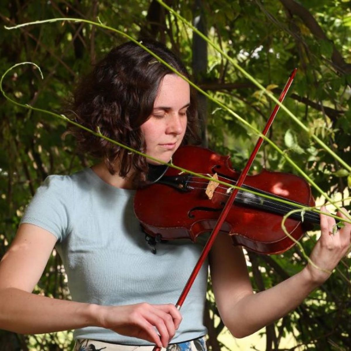 Woman playing violin