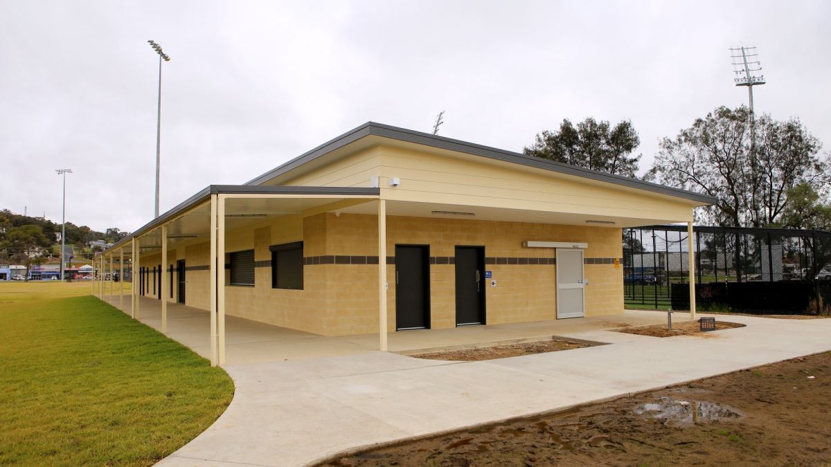 Amenities block at sportsground