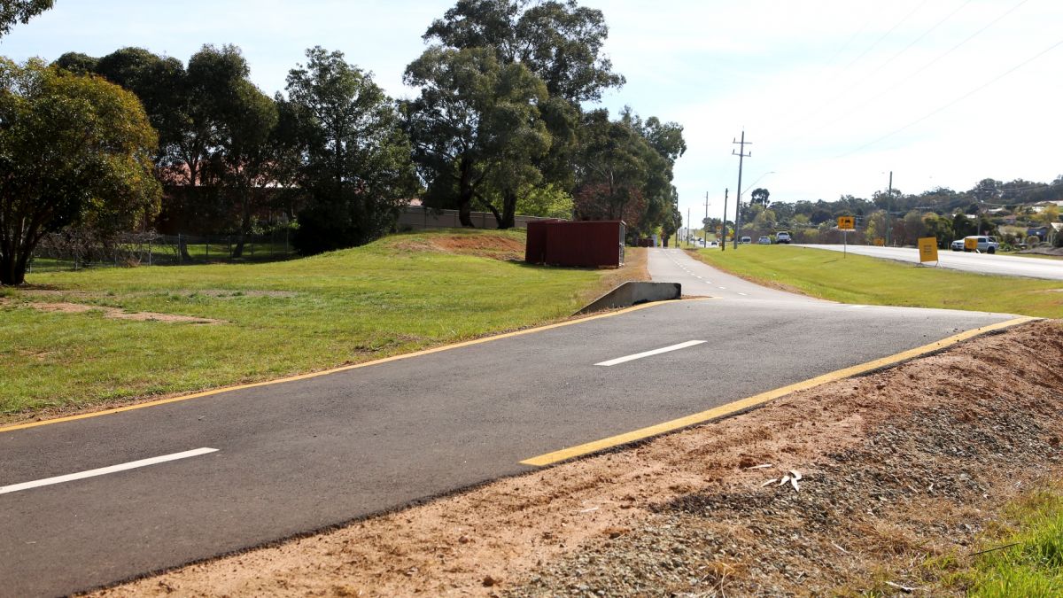 Shared pathway with line markings