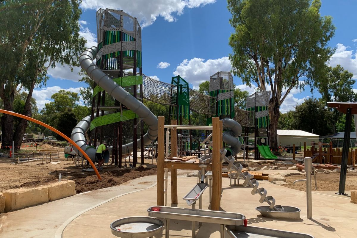 Playground being constructed