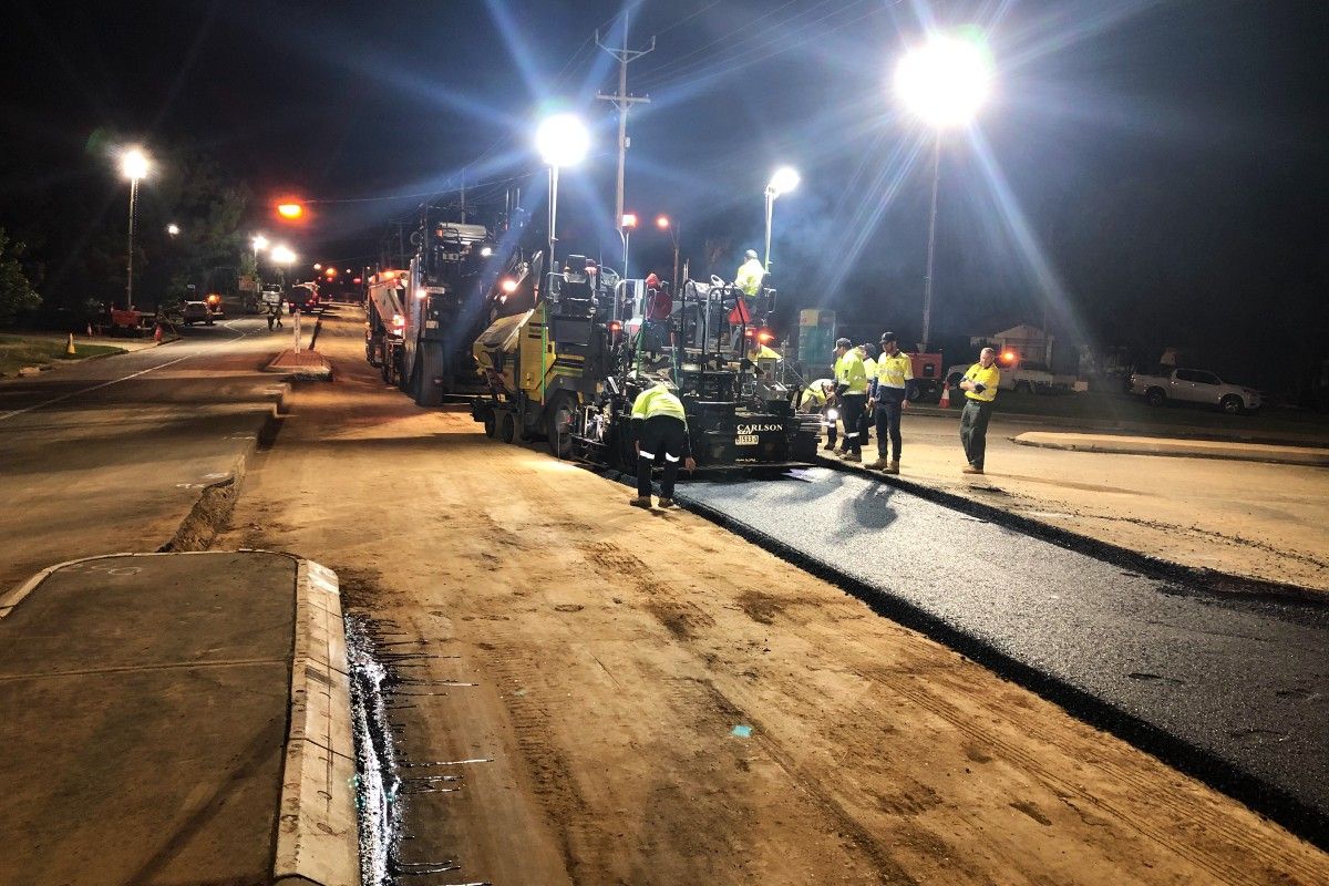 Road works on Lake Albert Road