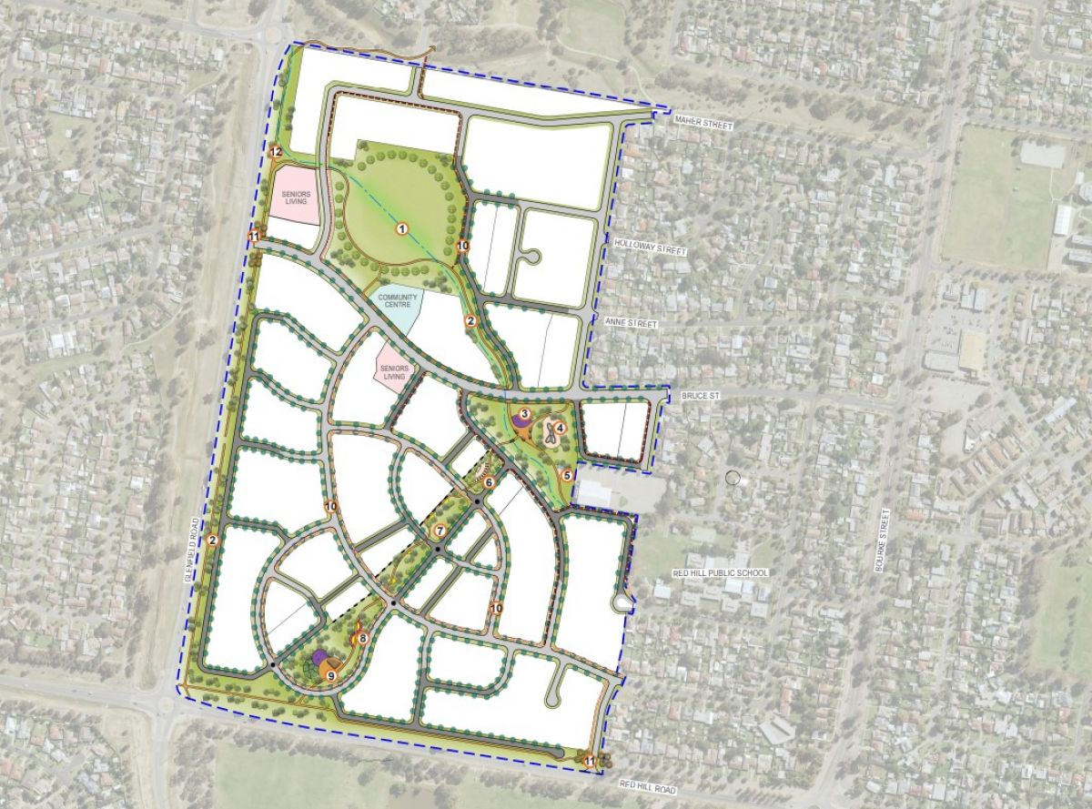 A map of the masterplan for the Tolland Renewal.