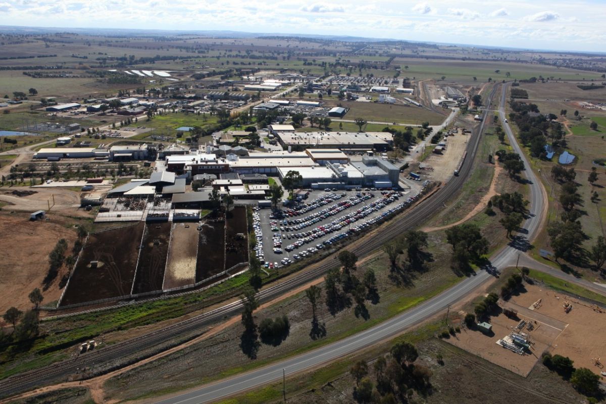 aerial pic of industry area