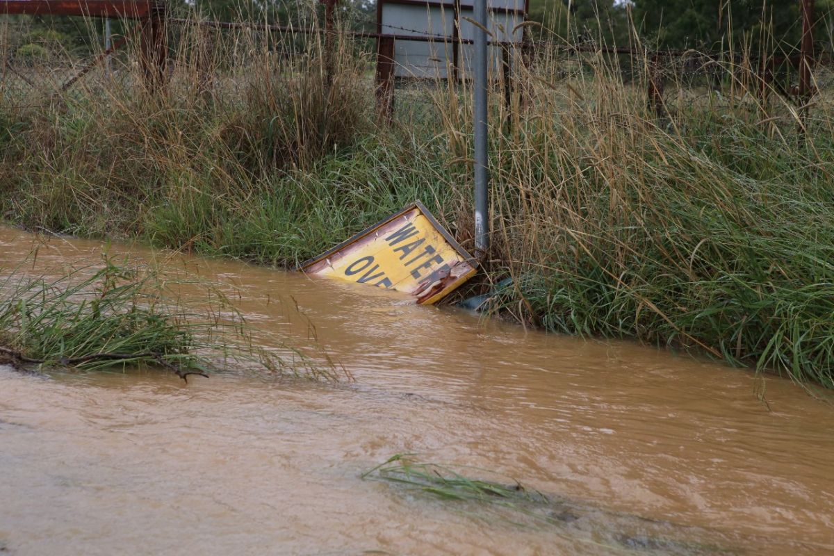 water sign washed away