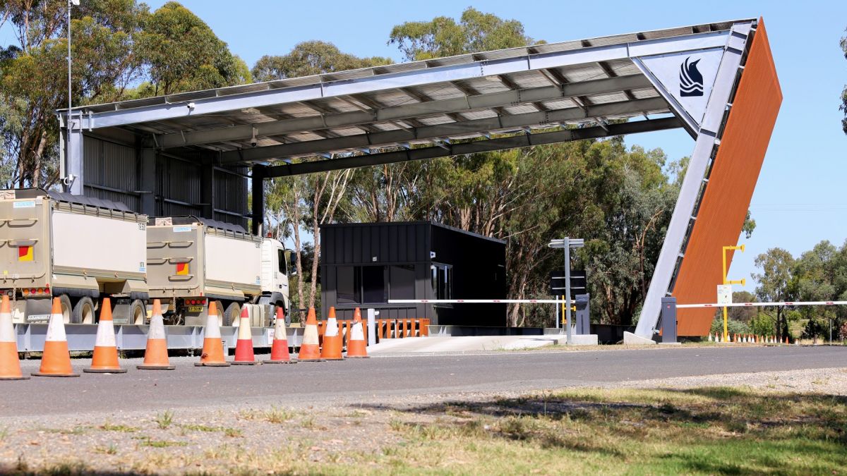 B-double truck on new weighbridge