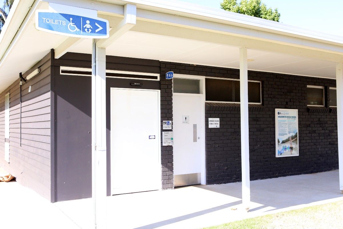 Doors to accessible bathrooms