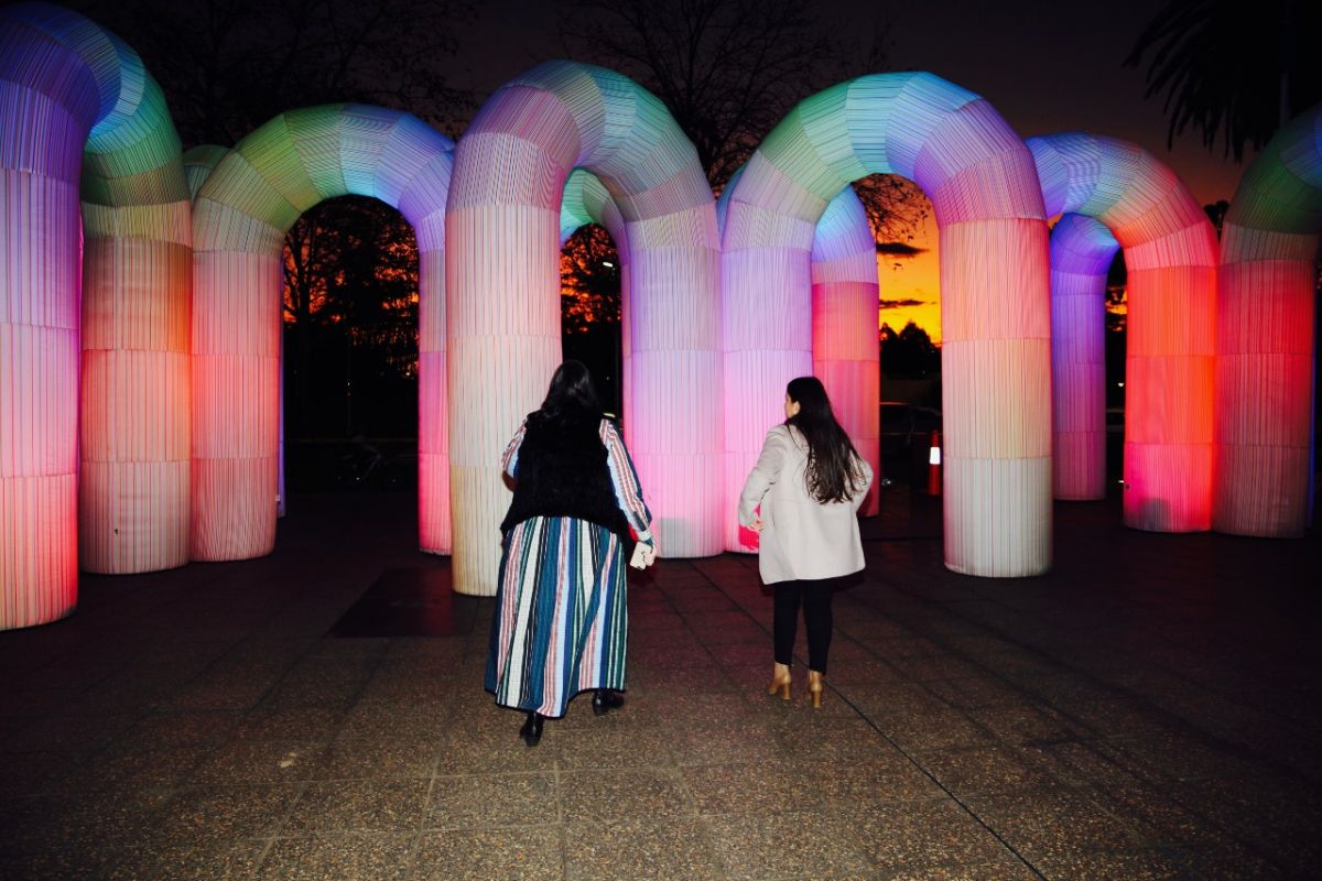 Festival goers can enjoy discovering large-scale lighting and sound installations during the Festival of W.