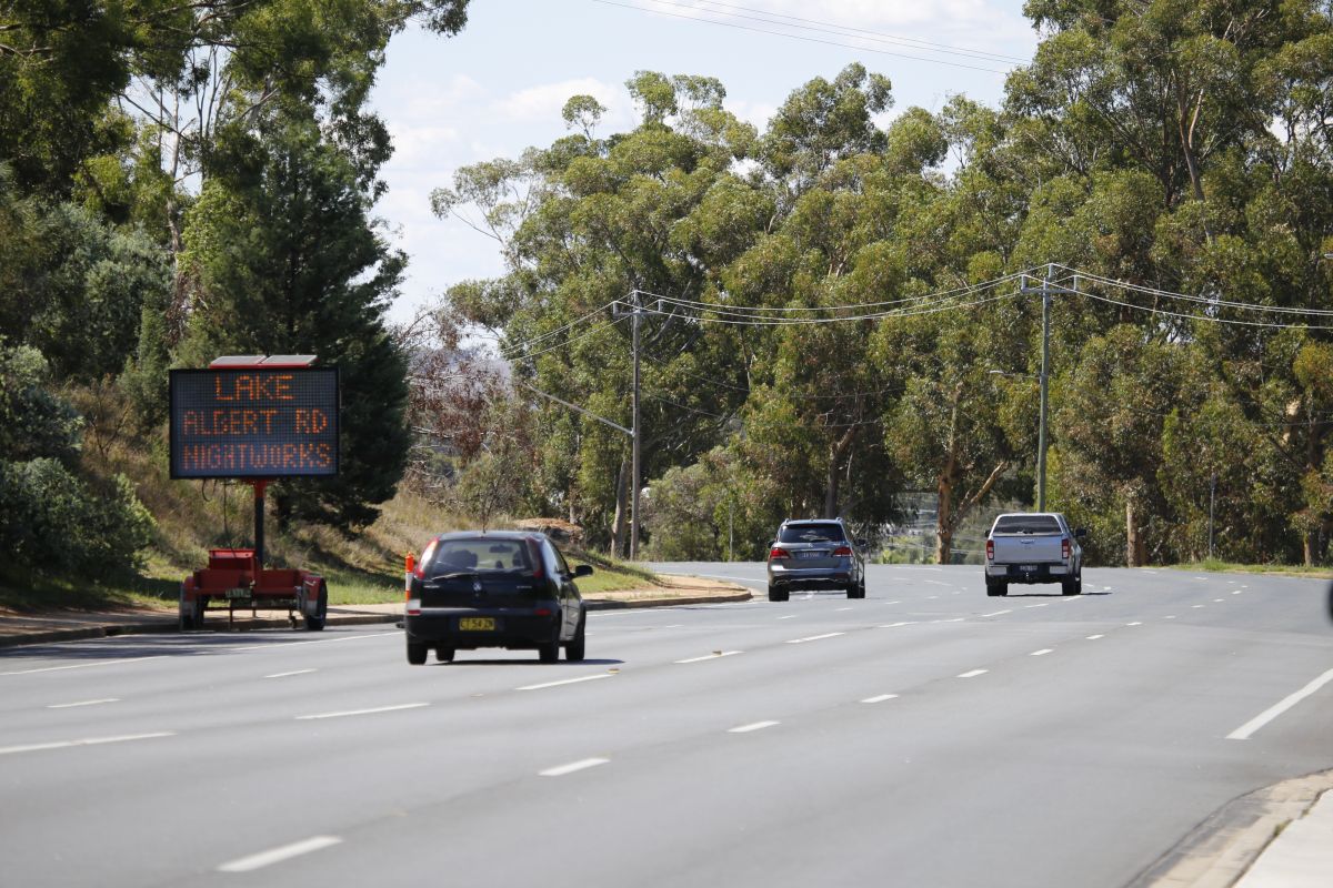 Road works on Lake Albert Road