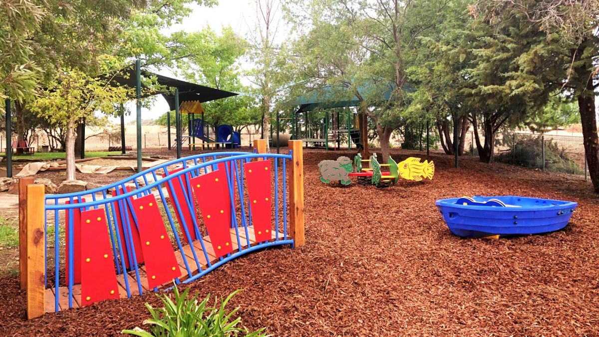 Play equipment in park