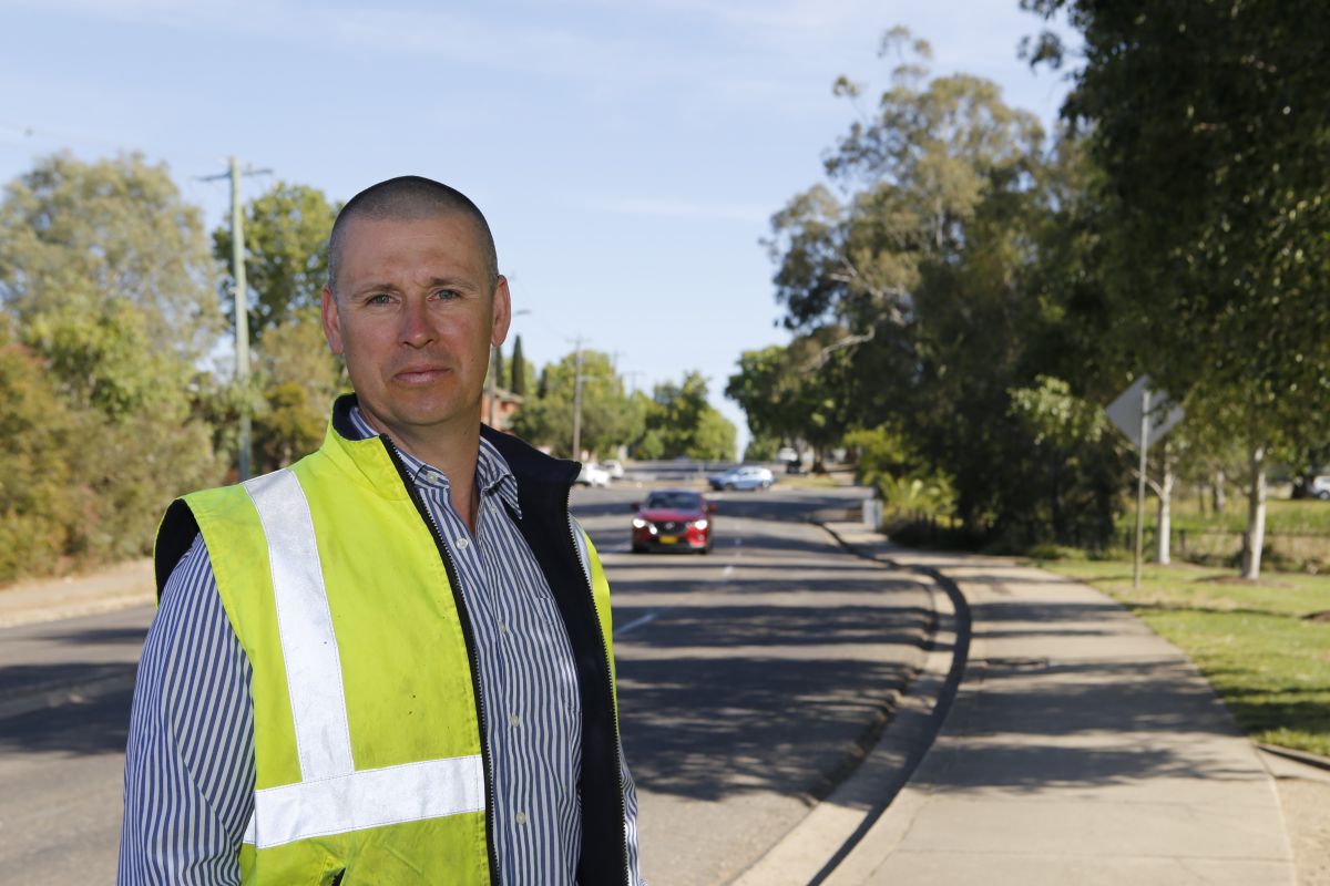 Council’s Director Infrastructure Services Henry Pavitt near Ivan Jack Drive Bridge.