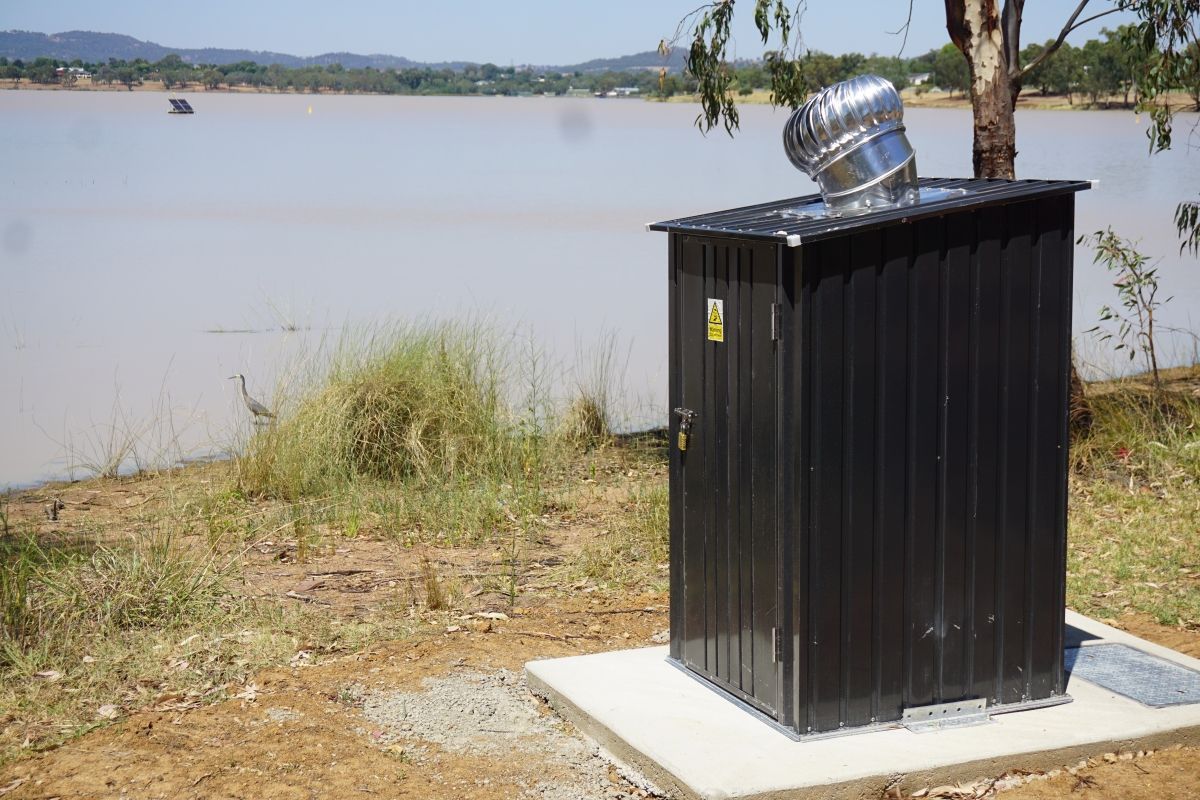 Hydro2050 station at junction of Lakeside Drive and Lake Albert Road