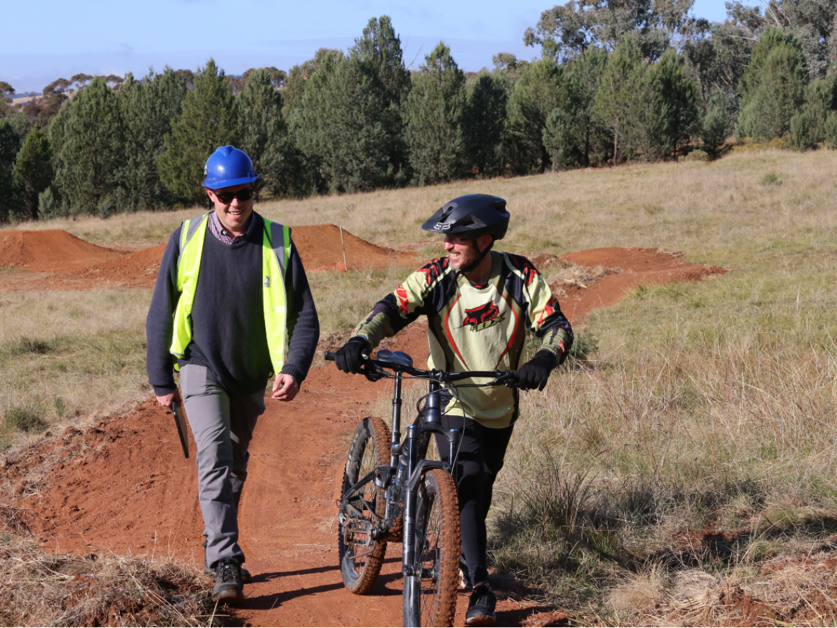 Two men and a bike