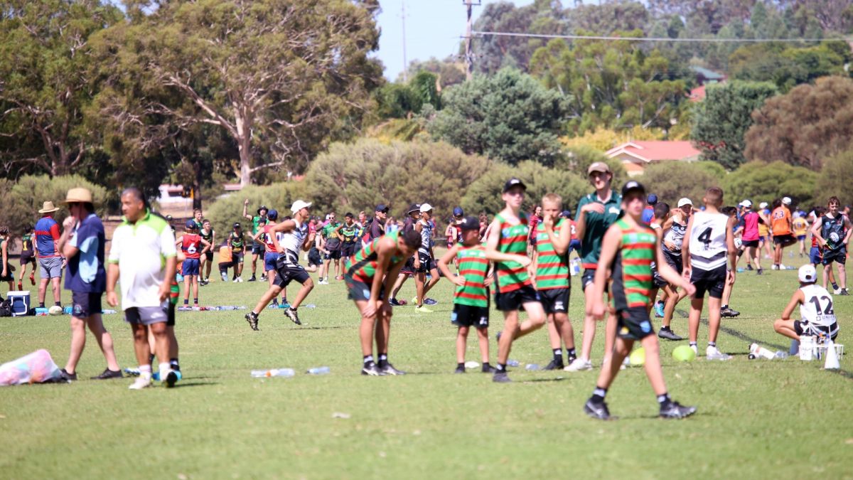 Touch fields with teams playing