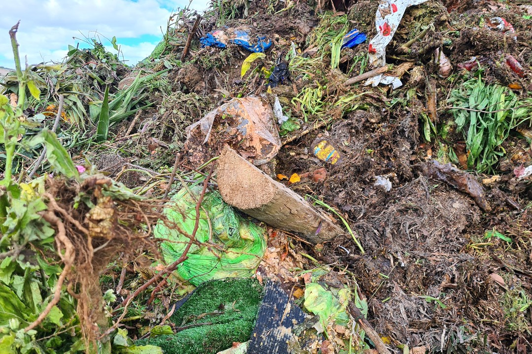 Pile of FOGO waste at the tip