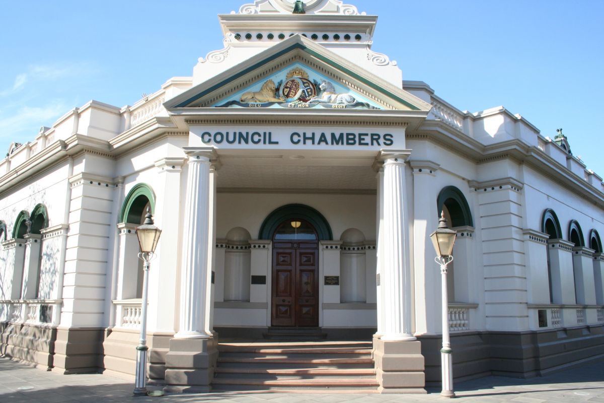 Front view of the Wagga Wagga City Council chambers.