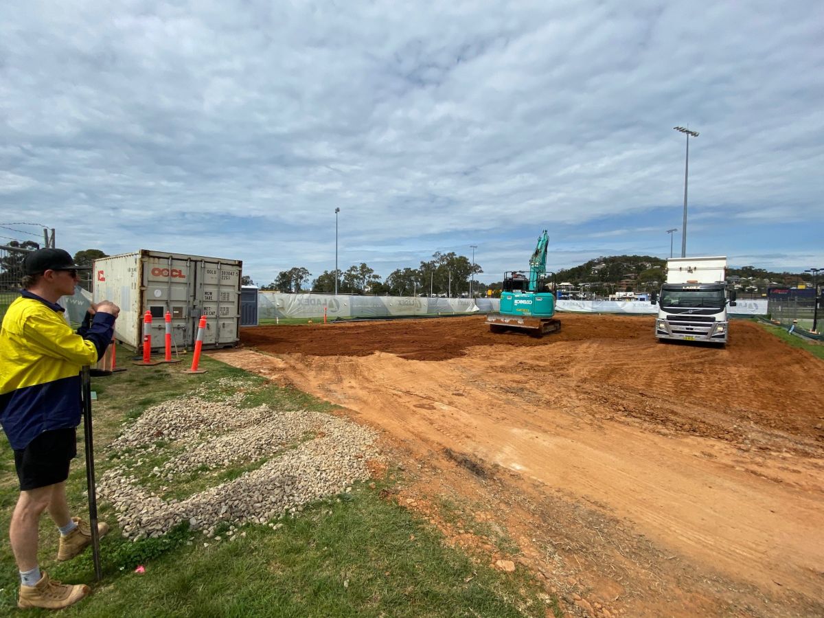 Council worker, work site, machinery