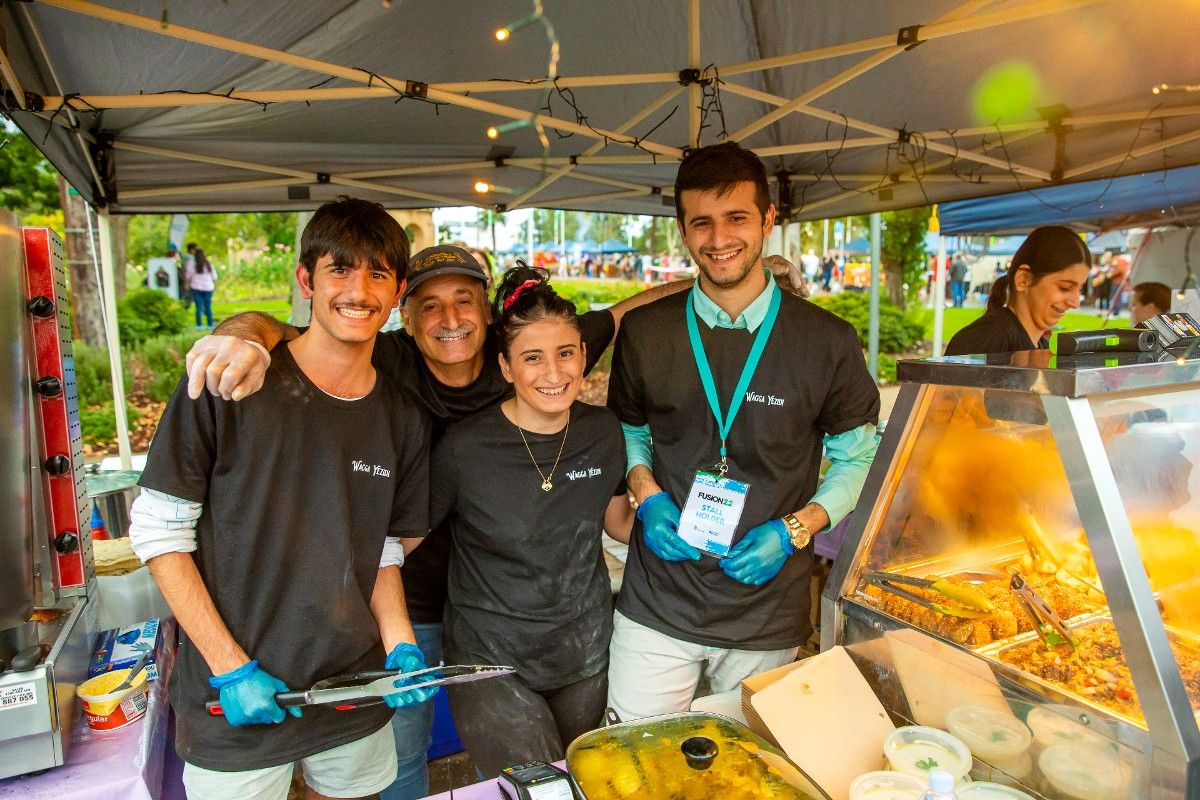 Wagga Yezidi Food stall family at Fusion 22