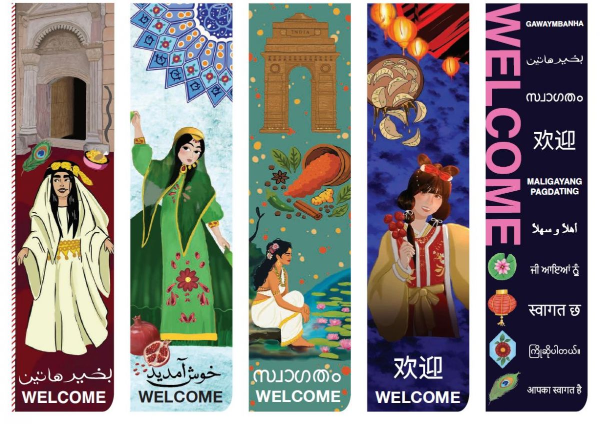 A series of five flag designs for Refugee Week.