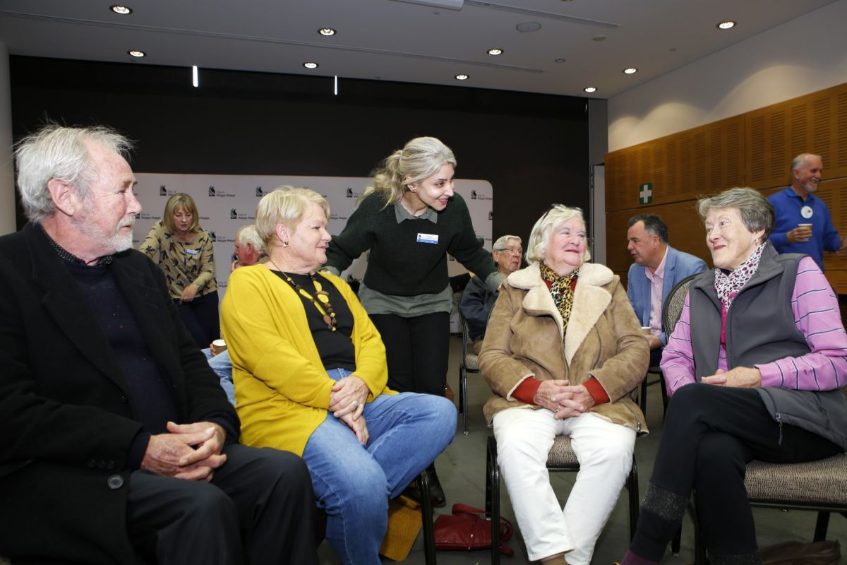 One man and four women in council chamber