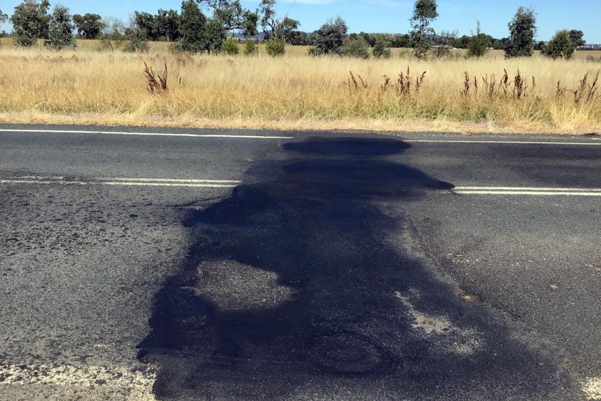 Damaged road surface