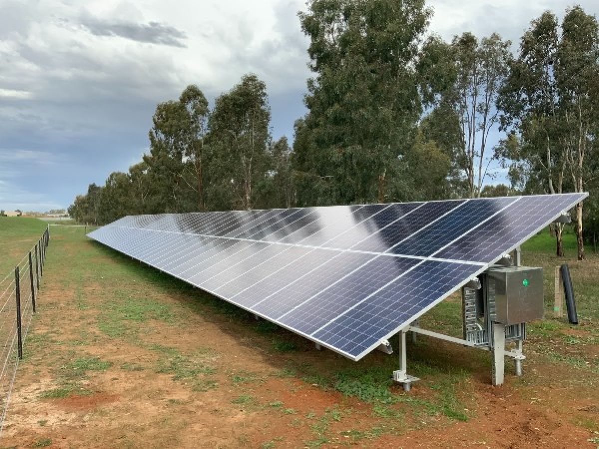 solar panel on ground