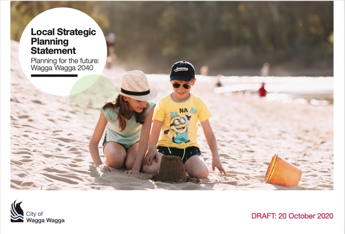 Local Strategic Planning Statement document cover with image of young girl and boy on beach