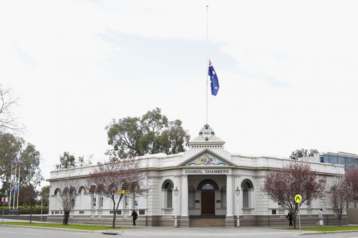 Flags at half-mast at Civic Centre and Historic Council Chambers